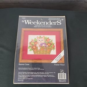 Weekenders. Basket Case Counted Cross Stitch. 7" X 5".